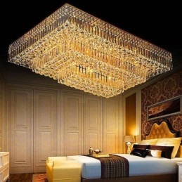 Μοντέρνος Flush Mount Three Tiers Crystal Chandelier