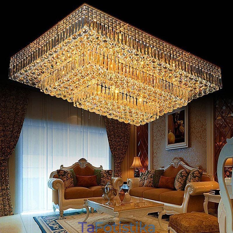 Μοντέρνος Flush Mount Three Tiers Crystal Chandelier
