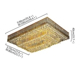 Μοντέρνος Flush Mount Three Tiers Crystal Chandelier