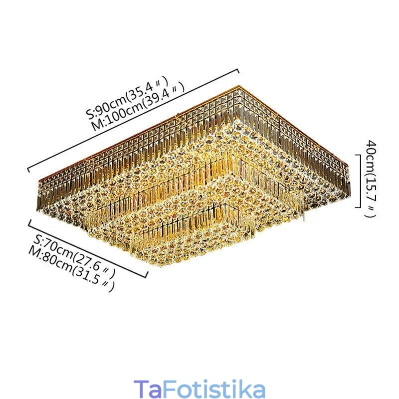 Μοντέρνος Flush Mount Three Tiers Crystal Chandelier
