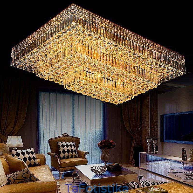 Μοντέρνος Flush Mount Three Tiers Crystal Chandelier