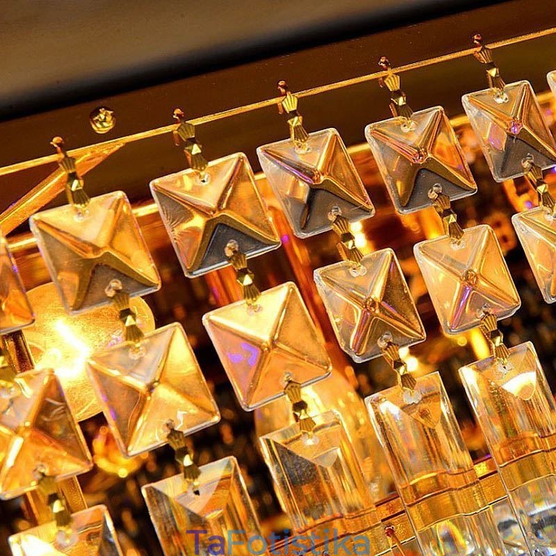 Μοντέρνος Flush Mount Three Tiers Crystal Chandelier