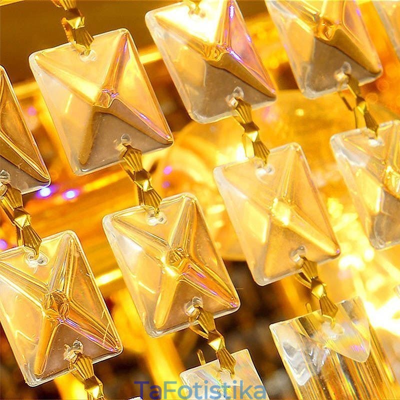Μοντέρνος Flush Mount Three Tiers Crystal Chandelier