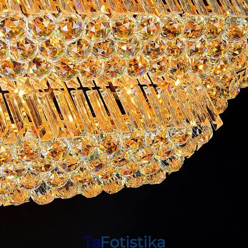 Μοντέρνος Flush Mount Three Tiers Crystal Chandelier