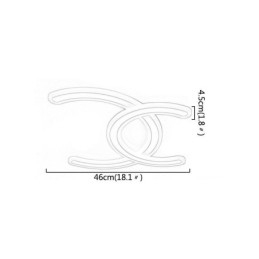 Ακρυλικό φωτιστικό οροφής με μοντέρνο Simple Flush Mount Letter C