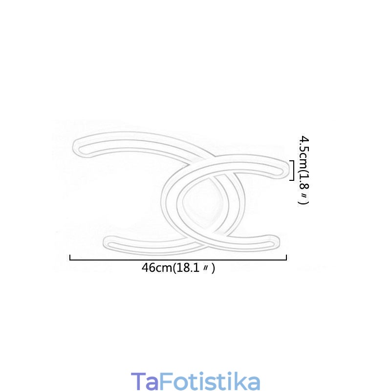 Ακρυλικό φωτιστικό οροφής με μοντέρνο Simple Flush Mount Letter C