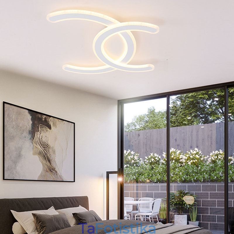 Ακρυλικό φωτιστικό οροφής με μοντέρνο Simple Flush Mount Letter C