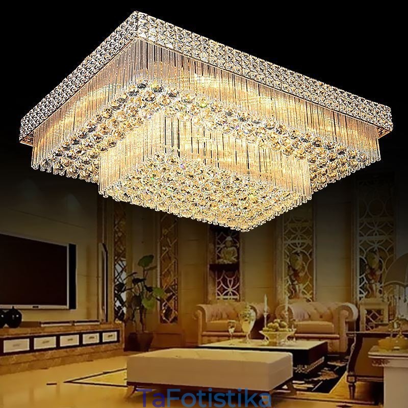 Κρυστάλλινος πολυέλαιος European Flush Mount Square