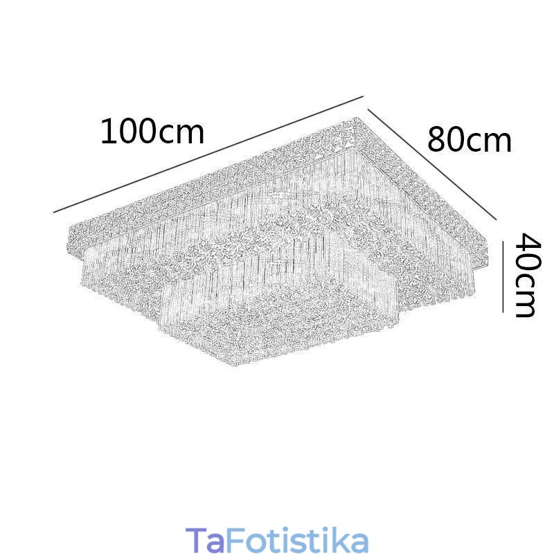 Κρυστάλλινος πολυέλαιος European Flush Mount Square
