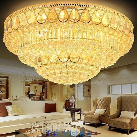 Luxury Flush Mount Crystal Φωτιστικό Οροφής Στρογγυλό Φωτιστικό Luxury Flush Mount Crystal Φωτιστικό Οροφής Στρογγυλό Φωτιστικό