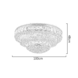Luxury Flush Mount Crystal Φωτιστικό Οροφής Στρογγυλό Φωτιστικό