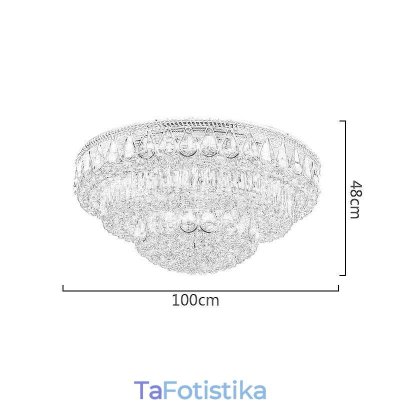 Luxury Flush Mount Crystal Φωτιστικό Οροφής Στρογγυλό Φωτιστικό