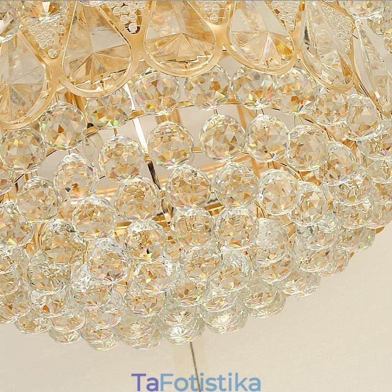 Luxury Flush Mount Crystal Φωτιστικό Οροφής Στρογγυλό Φωτιστικό