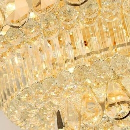 Luxury Flush Mount Crystal Φωτιστικό Οροφής Στρογγυλό Φωτιστικό
