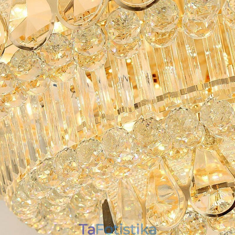 Luxury Flush Mount Crystal Φωτιστικό Οροφής Στρογγυλό Φωτιστικό