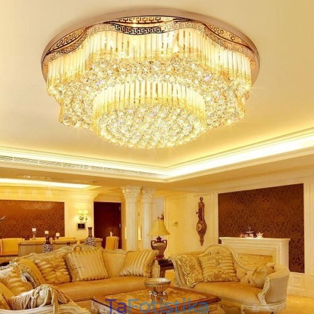 Σύγχρονο Flush Mount Κρυστάλλινο Φωτιστικό Οροφής Πολυτελές Στρογγυλό Φωτιστικό Σύγχρονο Flush Mount Κρυστάλλινο Φωτιστικό Οροφής Πολυτελές Στρογγυλό Φωτιστικό