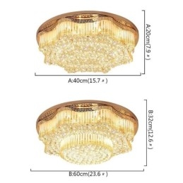 Σύγχρονο Flush Mount Κρυστάλλινο Φωτιστικό Οροφής Πολυτελές Στρογγυλό Φωτιστικό