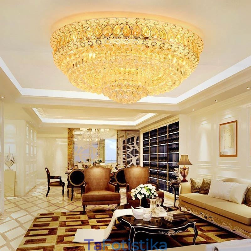Flush Mount Crystal Μοντέρνο Απλό Φωτιστικό Οροφής Δημιουργικός στρογγυλός φωτισμός