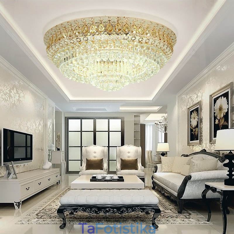 Flush Mount Crystal Μοντέρνο Απλό Φωτιστικό Οροφής Δημιουργικός στρογγυλός φωτισμός