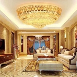 Flush Mount Crystal Μοντέρνο Απλό Φωτιστικό Οροφής Δημιουργικός στρογγυλός φωτισμός