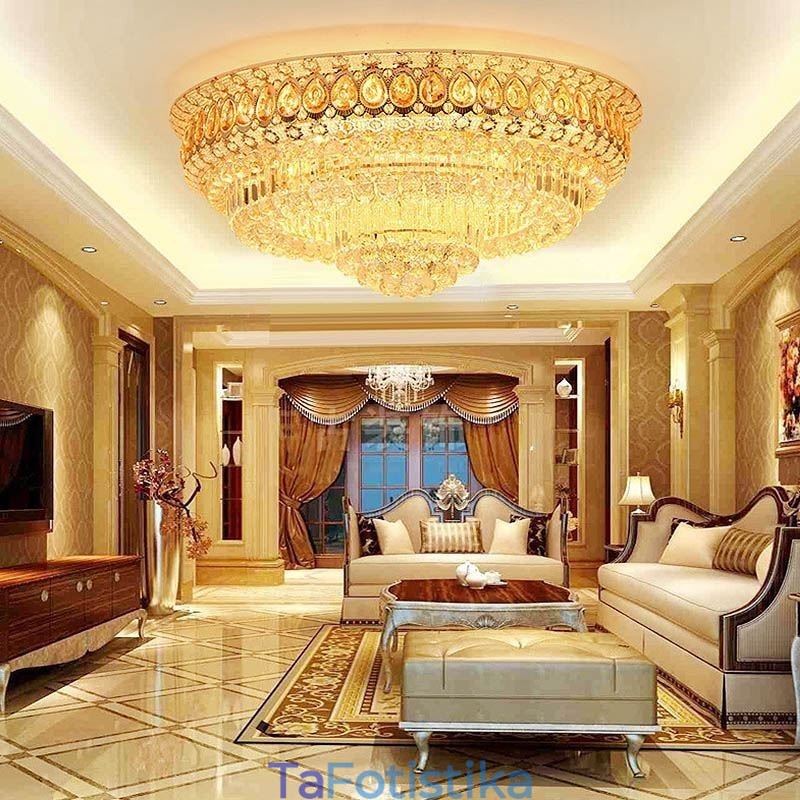 Flush Mount Crystal Μοντέρνο Απλό Φωτιστικό Οροφής Δημιουργικός στρογγυλός φωτισμός