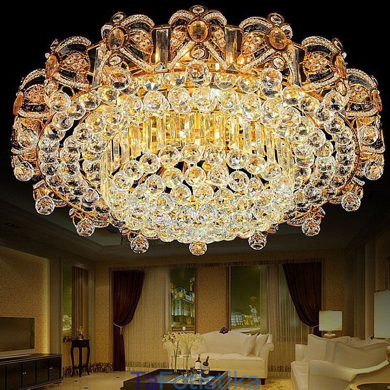European Flush Mount Crystal φωτιστικό οροφής