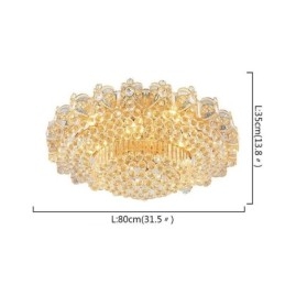 European Flush Mount Crystal φωτιστικό οροφής