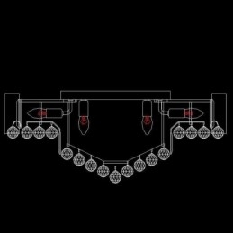 European Flush Mount Crystal φωτιστικό οροφής