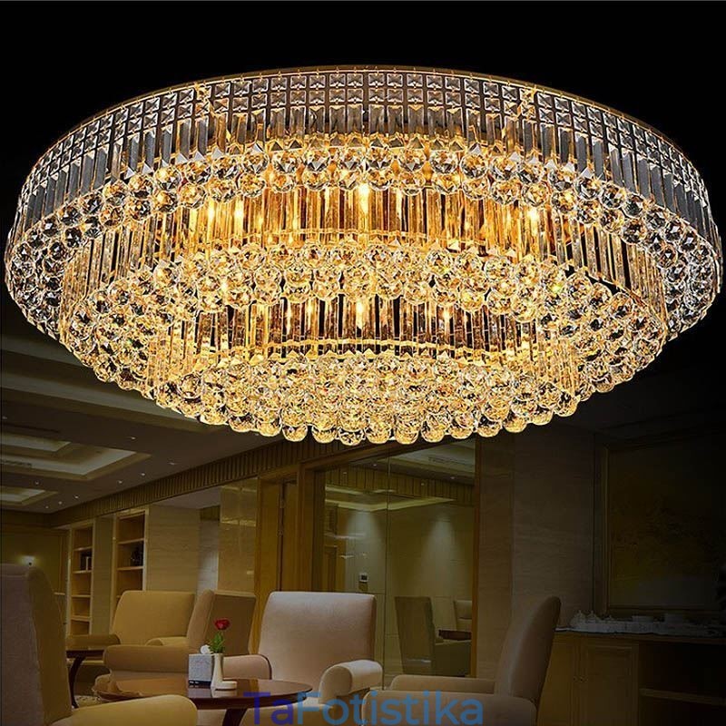 Φωτιστικό οροφής Flush Mount Crystal European Oval Light