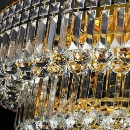 Φωτιστικό οροφής Flush Mount Crystal European Oval Light