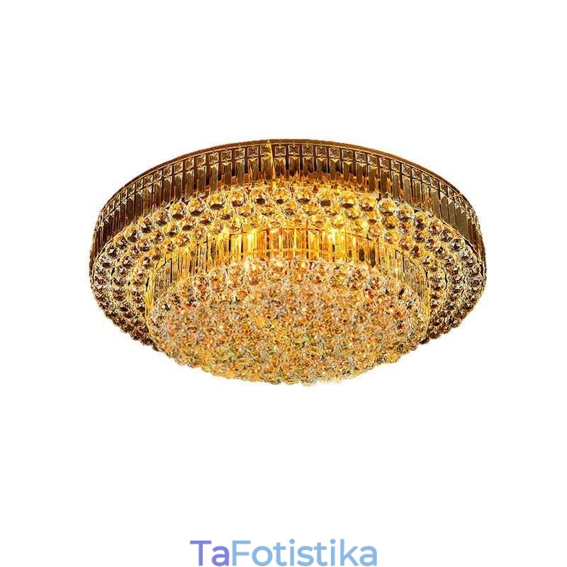 Flush Mount Crystal Φωτιστικό Οροφής Ευρωπαϊκό Στρογγυλό Φωτιστικό