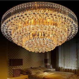 Flush Mount Crystal Φωτιστικό Οροφής Ευρωπαϊκό Στρογγυλό Φωτιστικό