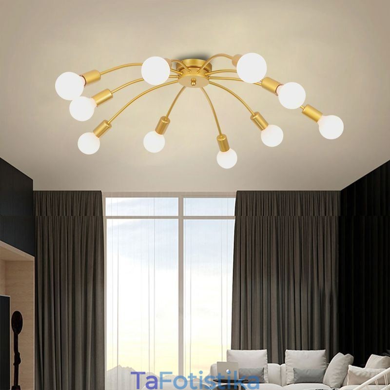 Φωτιστικό Οροφής Spider Antique Classic Flush Mount Φωτιστικό Τραπεζαρίας 8 10 Arms