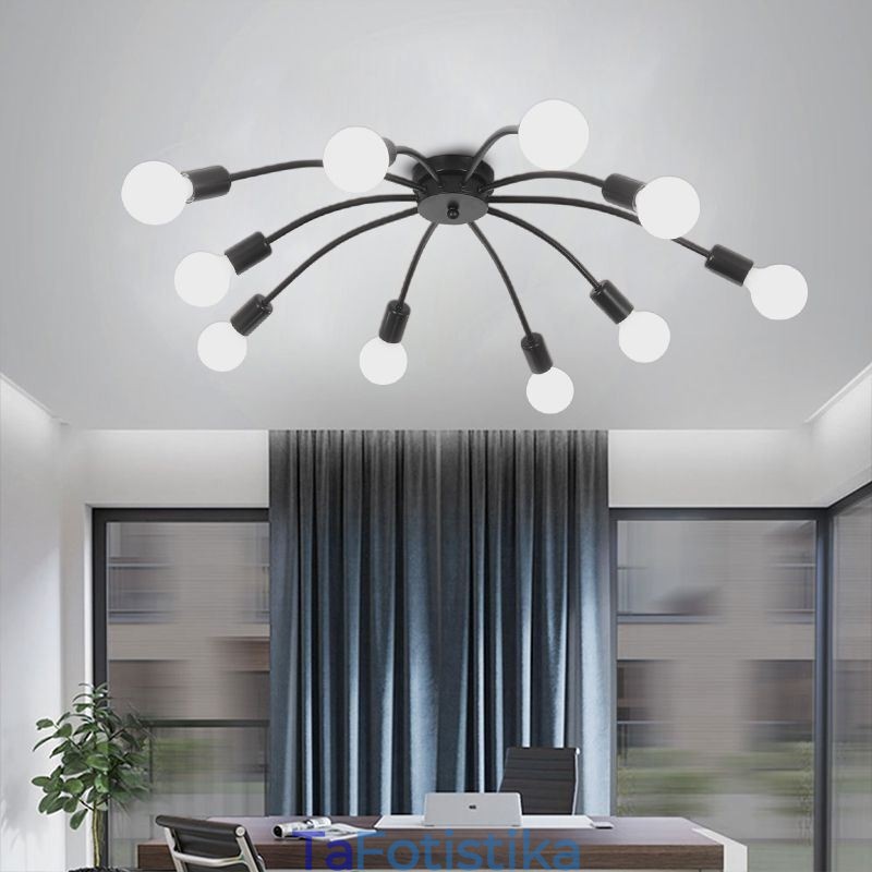 Φωτιστικό Οροφής Spider Antique Classic Flush Mount Φωτιστικό Τραπεζαρίας 8 10 Arms