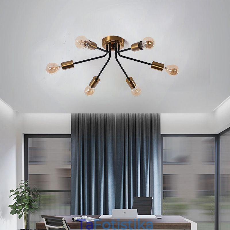 Φωτιστικό οροφής Sputnik Chandelier 6 Light Semi Flush Mount