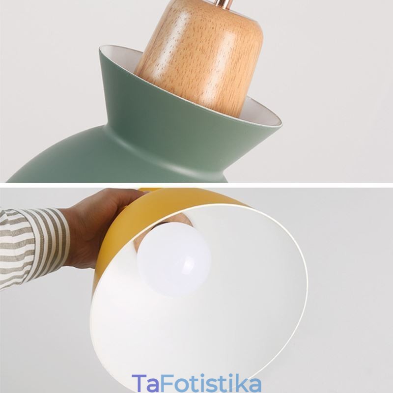 Nordic Simple Macaron Κρεμαστό Φωτιστικό Iron Arti Three Lights