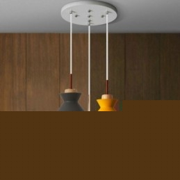 Nordic Macaron Island 3 Light Κρεμαστό Φωτιστικό Simple Iron Arti Three Lights