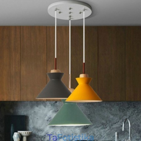 Nordic Macaron Island 3 Light Κρεμαστό Φωτιστικό Simple Iron Arti Three Lights Nordic Macaron Island 3 Light Κρεμαστό Φωτιστικό Simple Iron Arti Three Lights