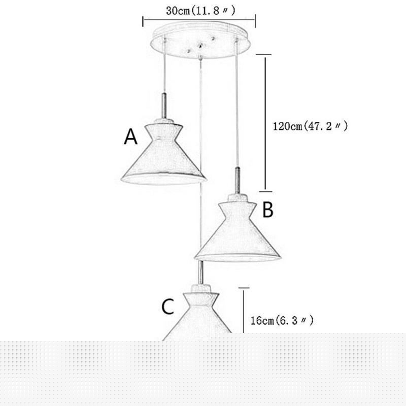 Nordic Macaron Island 3 Light Κρεμαστό Φωτιστικό Simple Iron Arti Three Lights