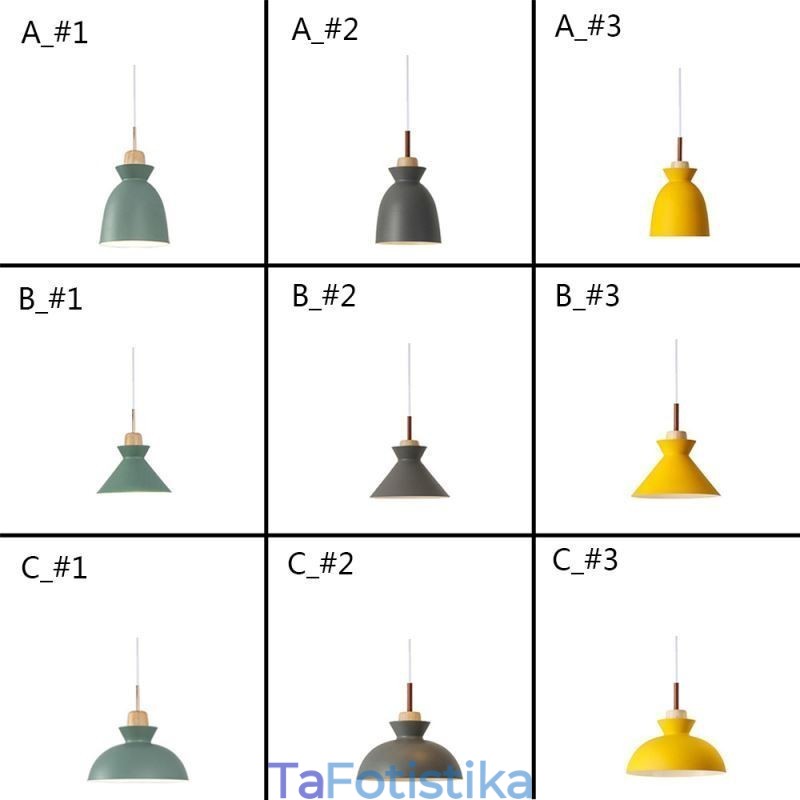 Φωτιστικό κρεμαστό Macaron Nordic Simple Iron Arti Three Lights