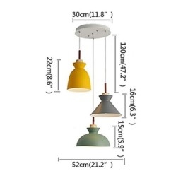 Φωτιστικό κρεμαστό Macaron Nordic Simple Iron Arti Three Lights
