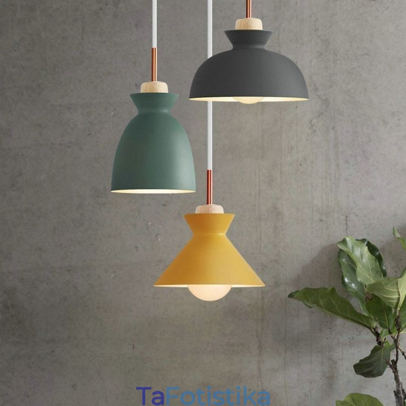 Φωτιστικό κρεμαστό Macaron Nordic Simple Iron Arti Three Lights