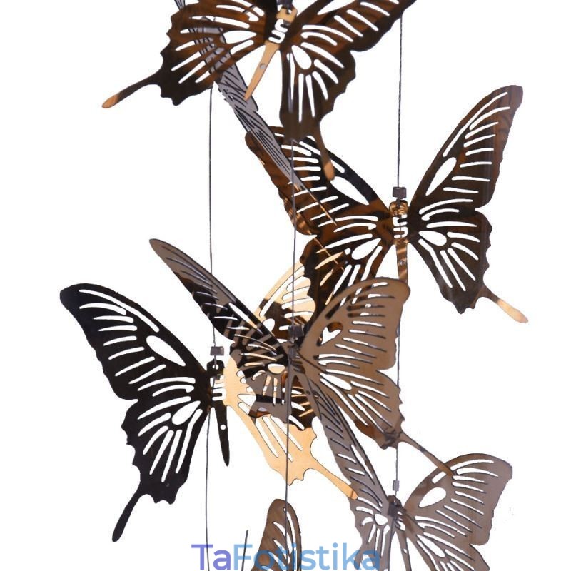 Γυάλινο κρεμαστό φως Creative Nordic Cylinder Lamp Butterfly Light