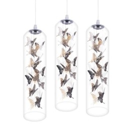 Γυάλινο κρεμαστό φως Creative Nordic Cylinder Lamp Butterfly Light