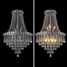 Μοντέρνο Crystal Chandelier Σύγχρονο κομψό φωτιστικό οροφής Duplex Σκάλα