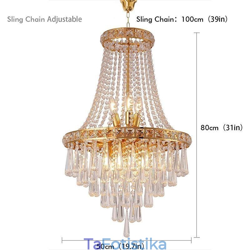 Μοντέρνο Crystal Chandelier Σύγχρονο κομψό φωτιστικό οροφής Duplex Σκάλα