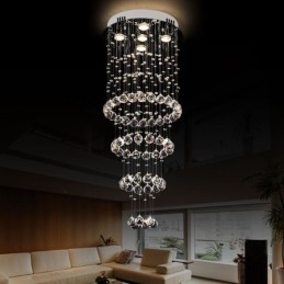 Crystal Chandelier Σύγχρονο κομψό φωτιστικό οροφής Duplex Σκάλα