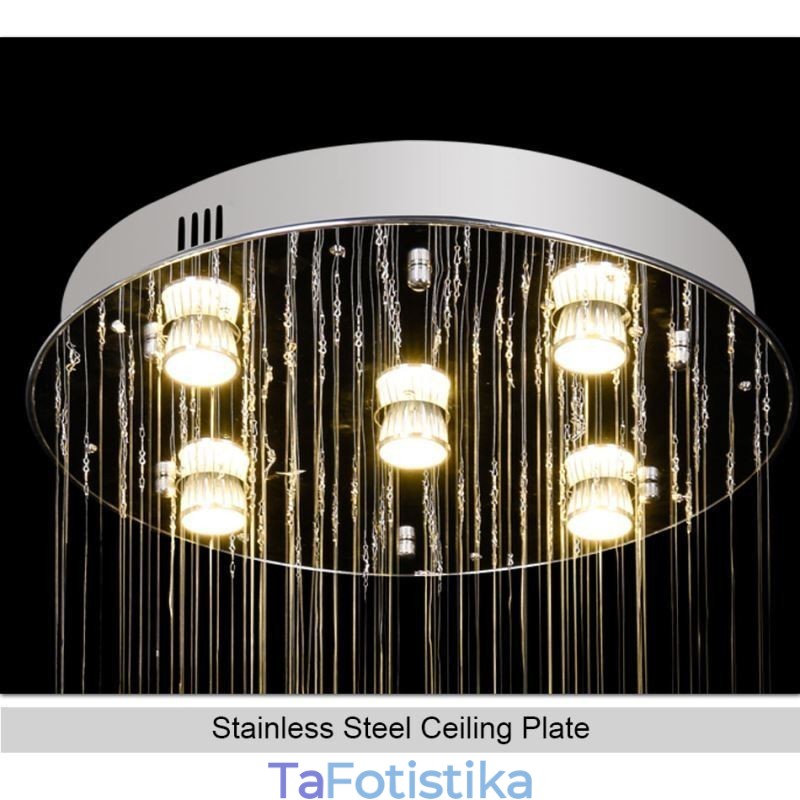 Crystal Chandelier Σύγχρονο κομψό φωτιστικό οροφής Duplex Σκάλα