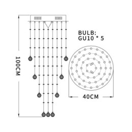 Crystal Chandelier Σύγχρονο κομψό φωτιστικό οροφής Duplex Σκάλα
