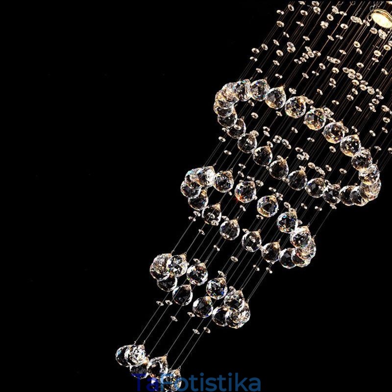 Crystal Chandelier Σύγχρονο κομψό φωτιστικό οροφής Duplex Σκάλα